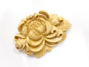 アンティーク　本つげ　帯留め